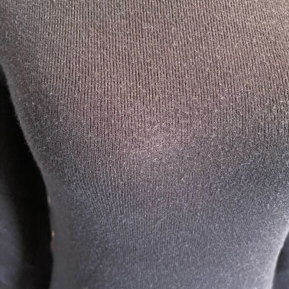 Soft Surroundings Navy Blue Turtle Neck with Button/Lace Cuffs - Picture 12 of 12